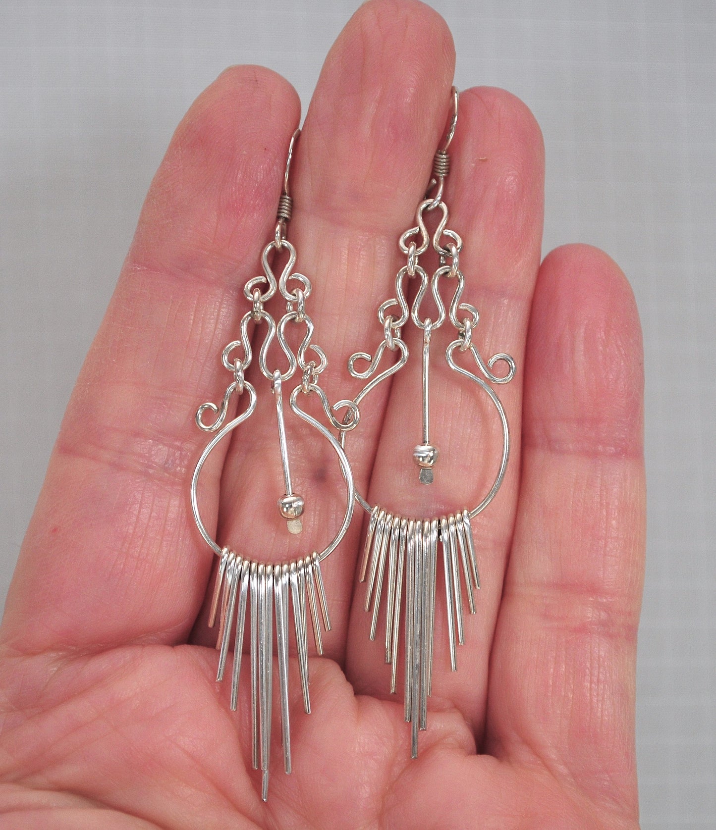 Sterling Silver Chandelier Earrings