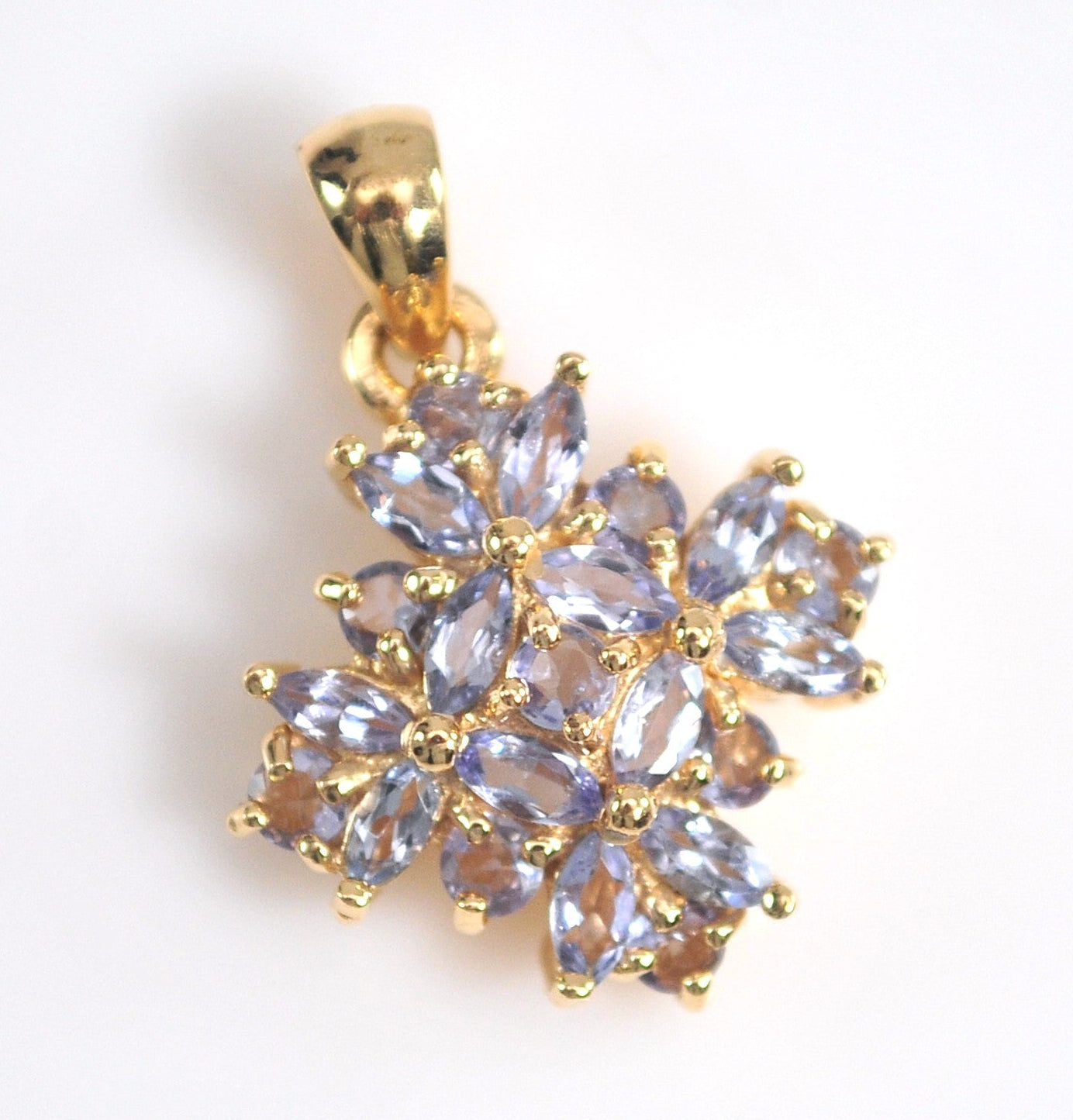 Signed 14K Gold Tanzanite Pendant