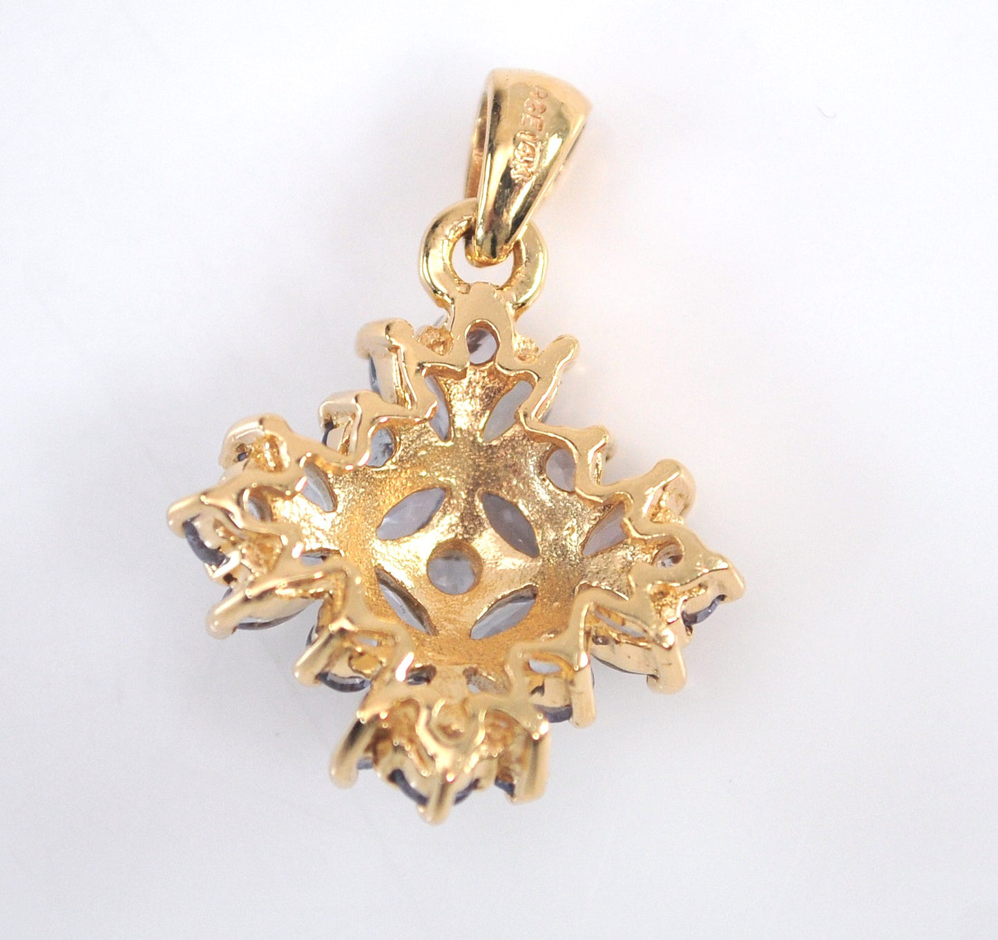 Signed 14K Gold Tanzanite Pendant