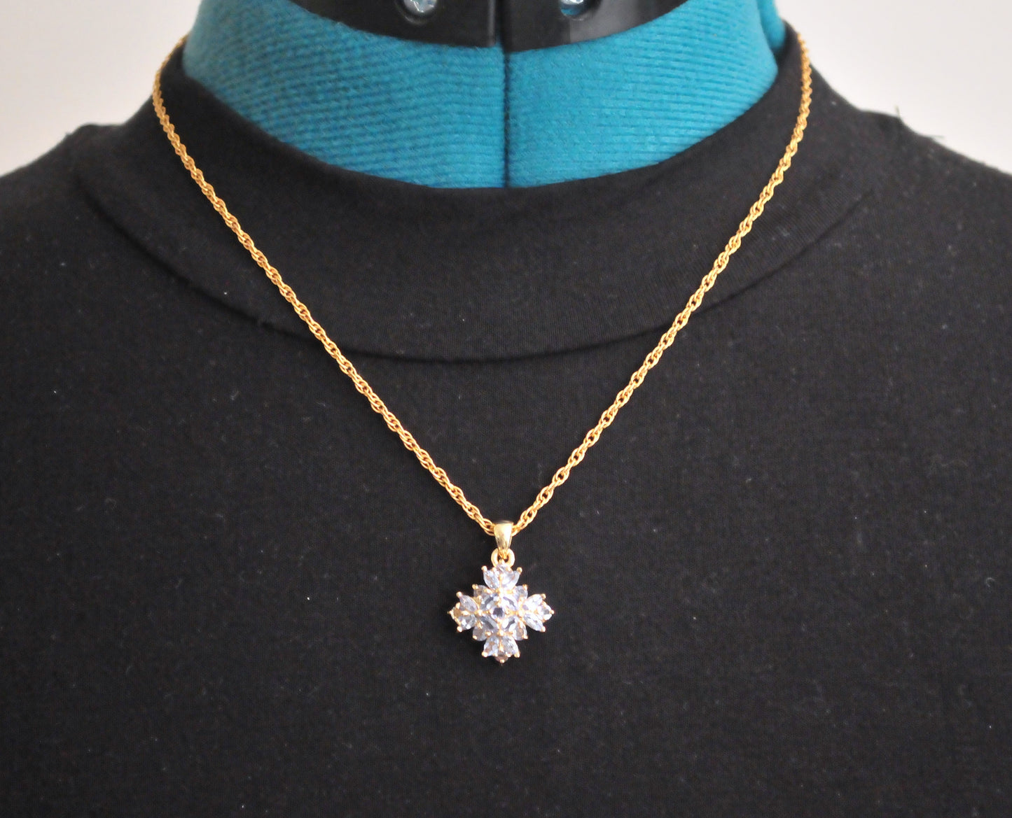 Signed 14K Gold Tanzanite Pendant