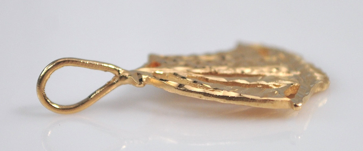 14K Gold Sailboat Pendant