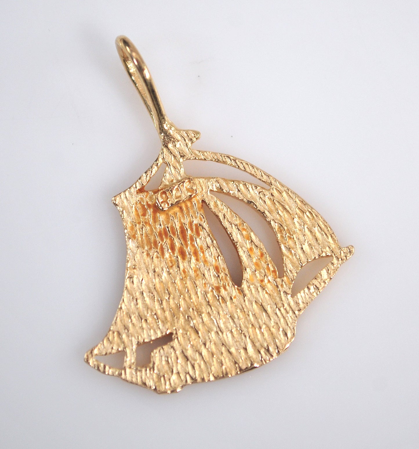 14K Gold Sailboat Pendant