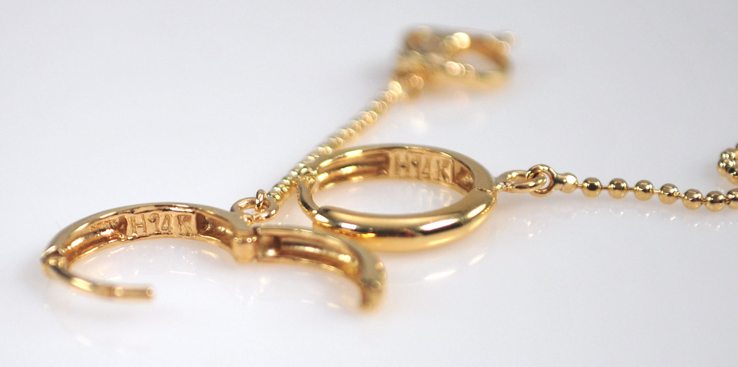 Signed 14K Gold Dolphin Earrings