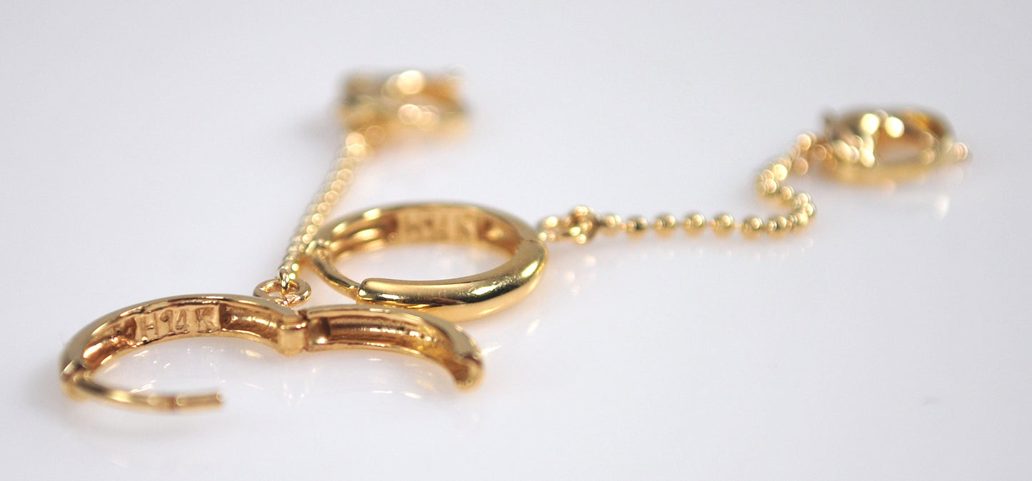 Signed 14K Gold Dolphin Earrings