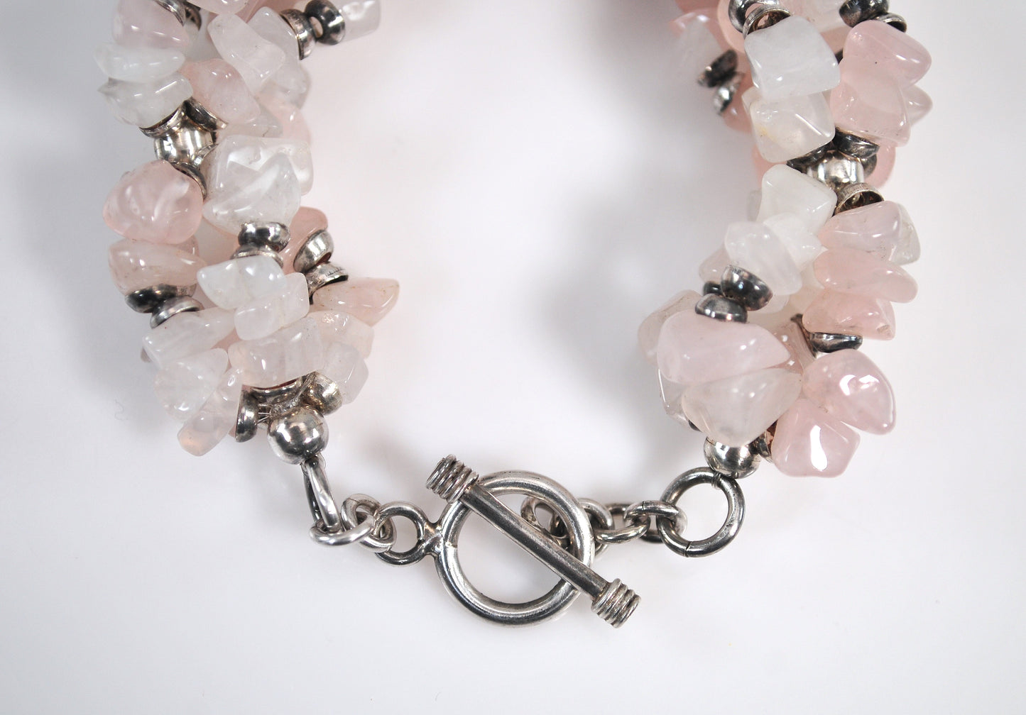 Silpada Sterling Silver Rose Quartz Nugget Bracelet