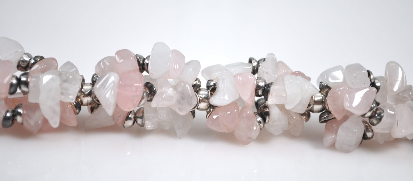 Silpada Sterling Silver Rose Quartz Nugget Bracelet