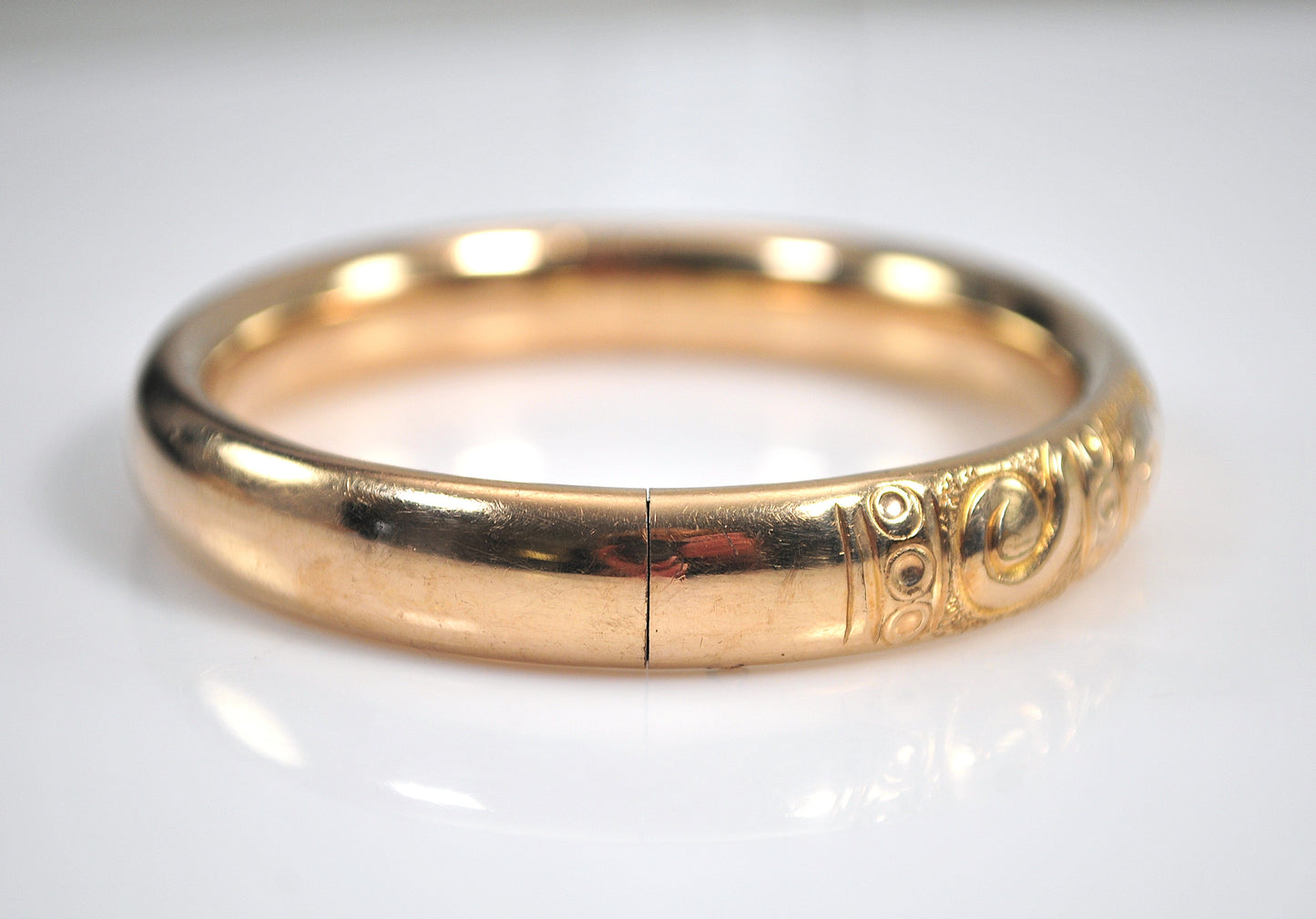 As is - Vintage Signed Gold Filled Bangle Bracelet