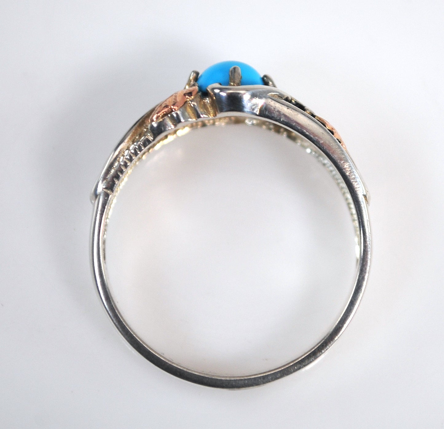Black Hills Sterling Silver 12K Turquoise Ring