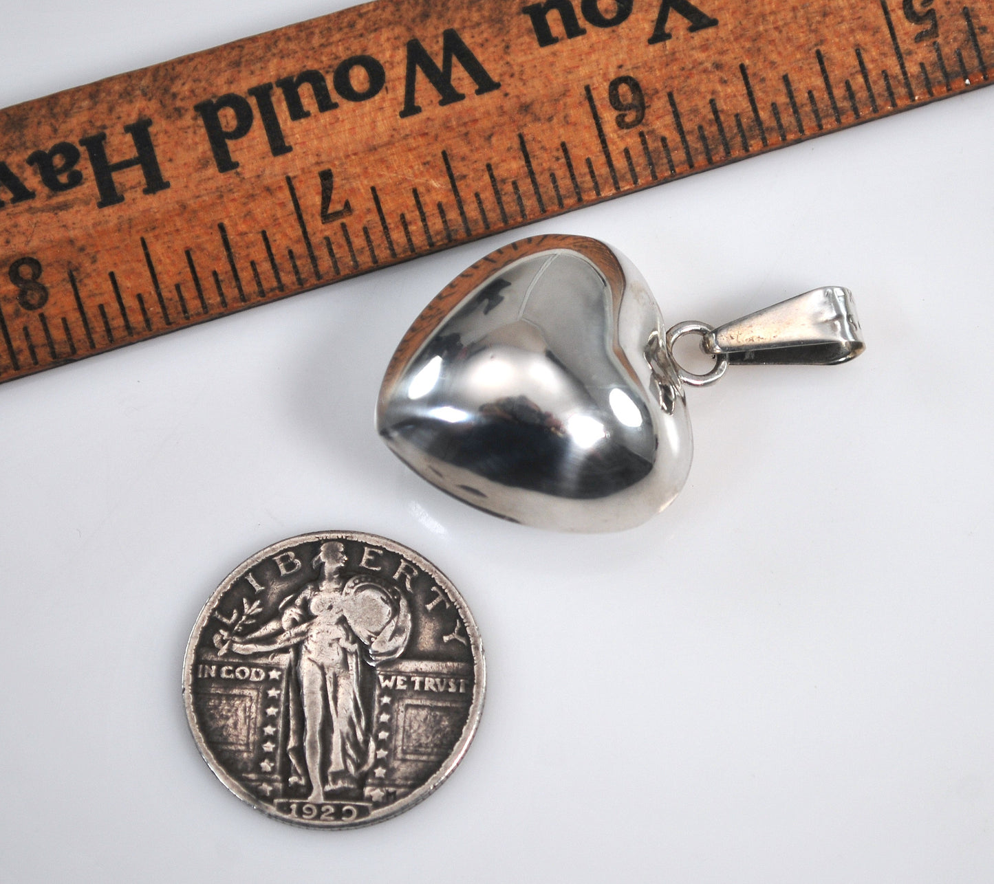 Taxco Sterling Silver Harmony Chimes Heart Pendant