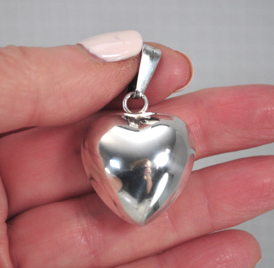 Taxco Sterling Silver Harmony Chimes Heart Pendant