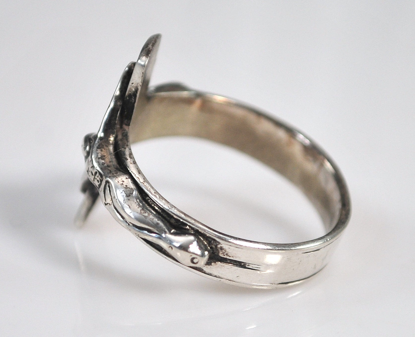 Vintage Creed Sterling Silver Crucifix Ring