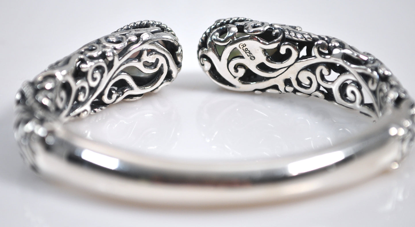 Carolyn Pollack Relios Sterling Silver Doublet Bangle Bracelet
