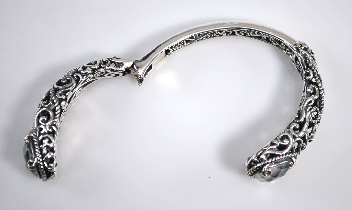 Carolyn Pollack Relios Sterling Silver Doublet Bangle Bracelet