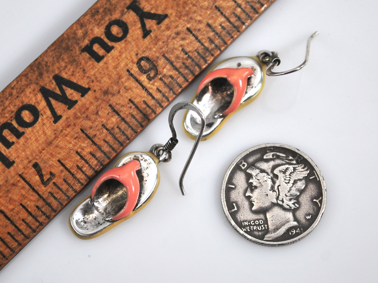Summer Fun Sterling Silver Flip Flop Earrings