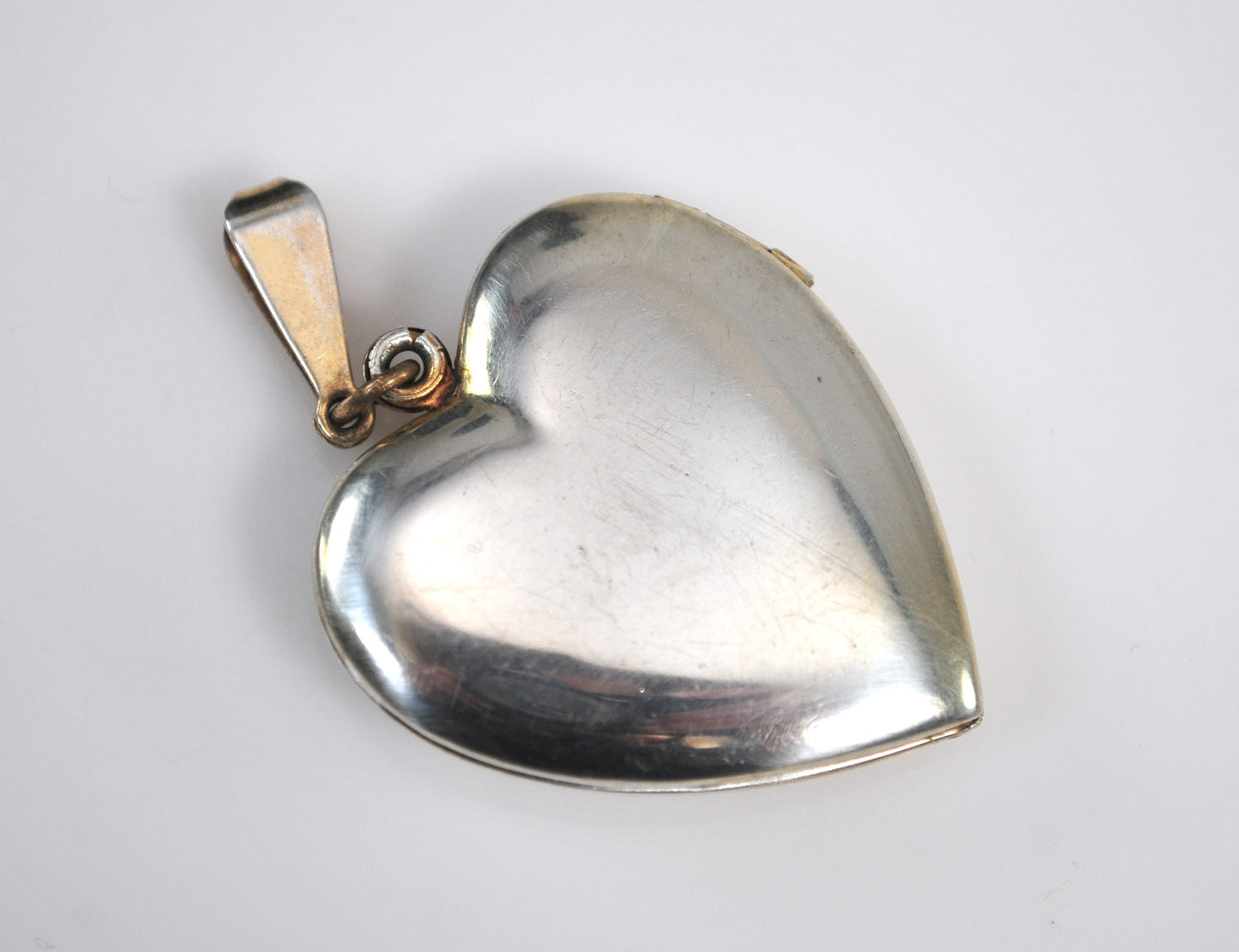 Large Vintage Sterling Silver US Navy Heart Locket