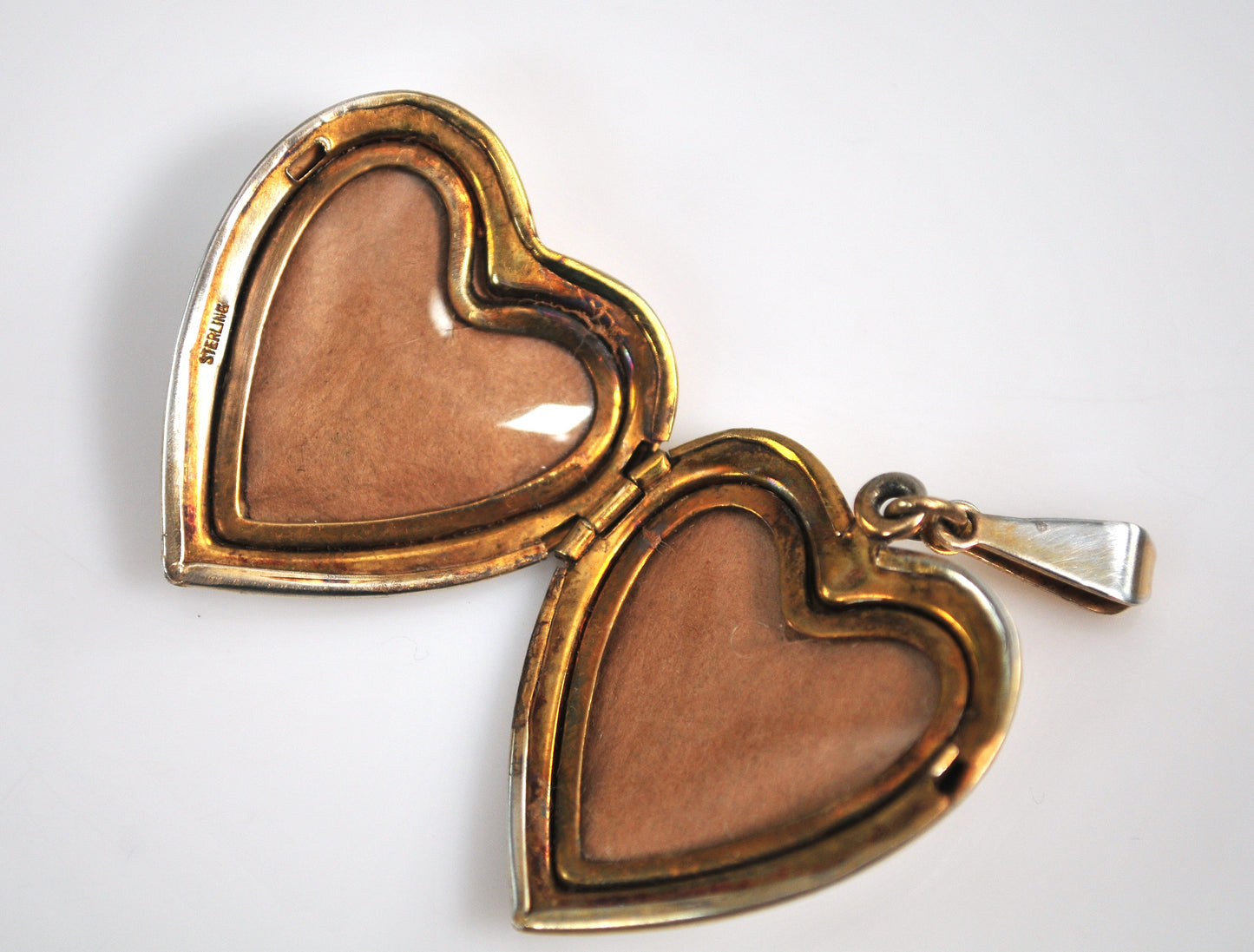 Large Vintage Sterling Silver US Navy Heart Locket