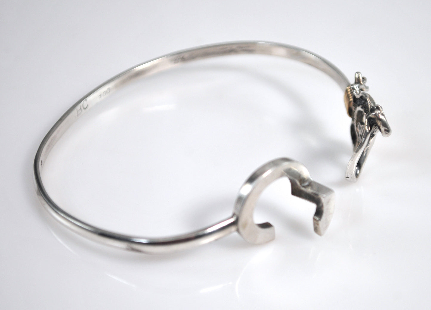 St. Croix Sterling Silver 14K Gold Island Hook Bracelet