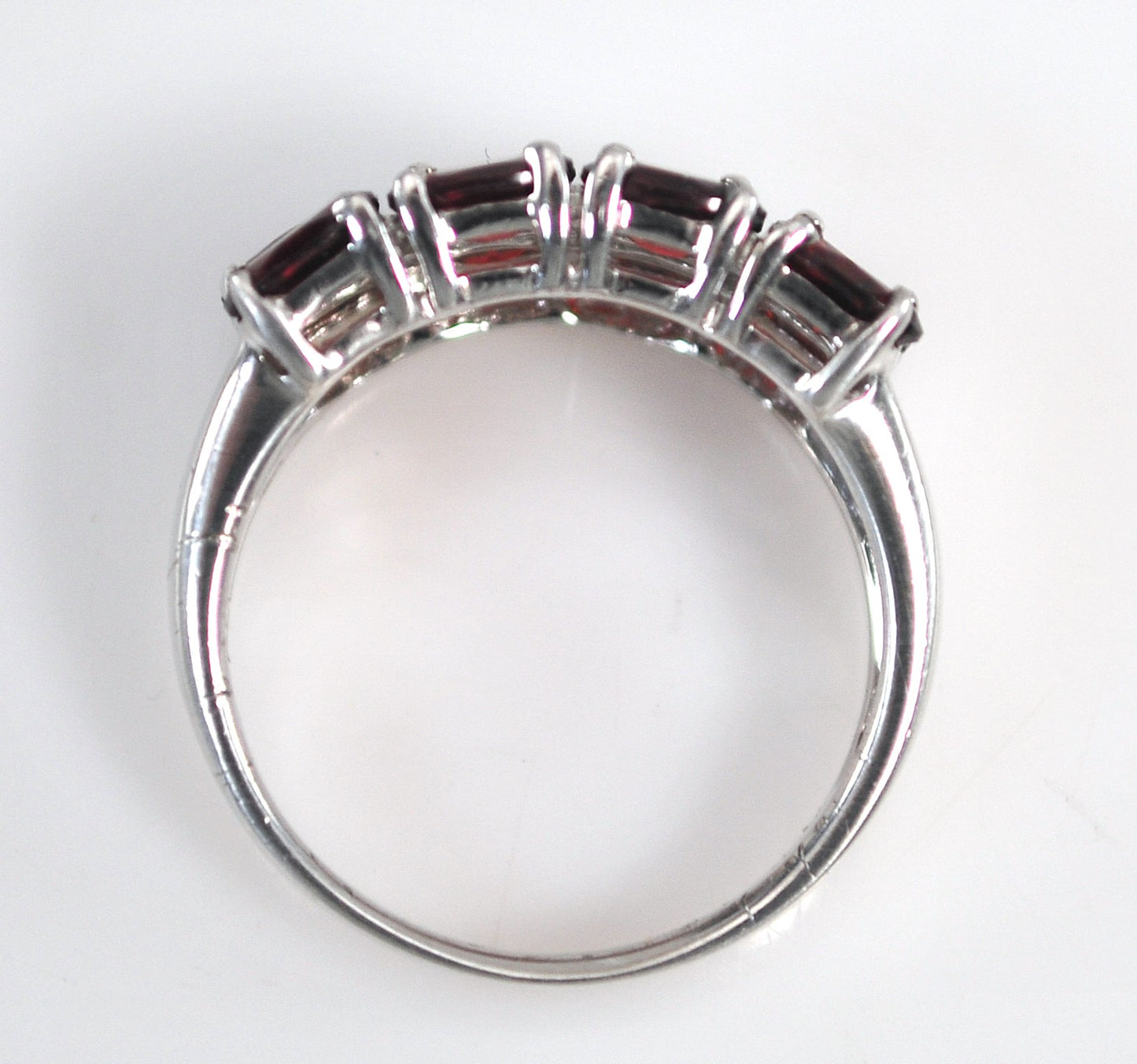 NOT AVAILABLE - Reserved for T - Wide Garnet Sterling Silver Ring