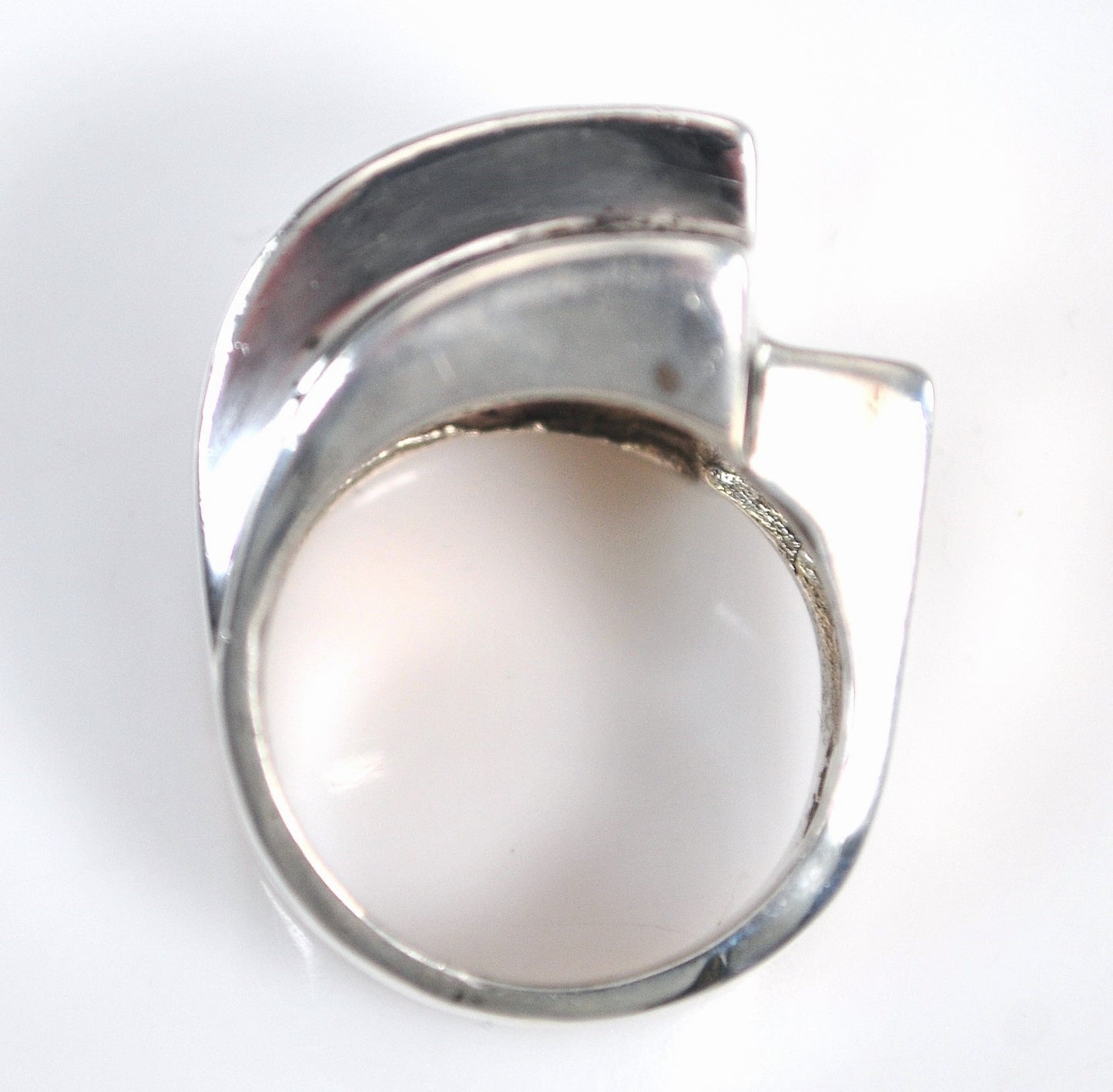 Chunky Vintage Sterling Silver Modernist Ring