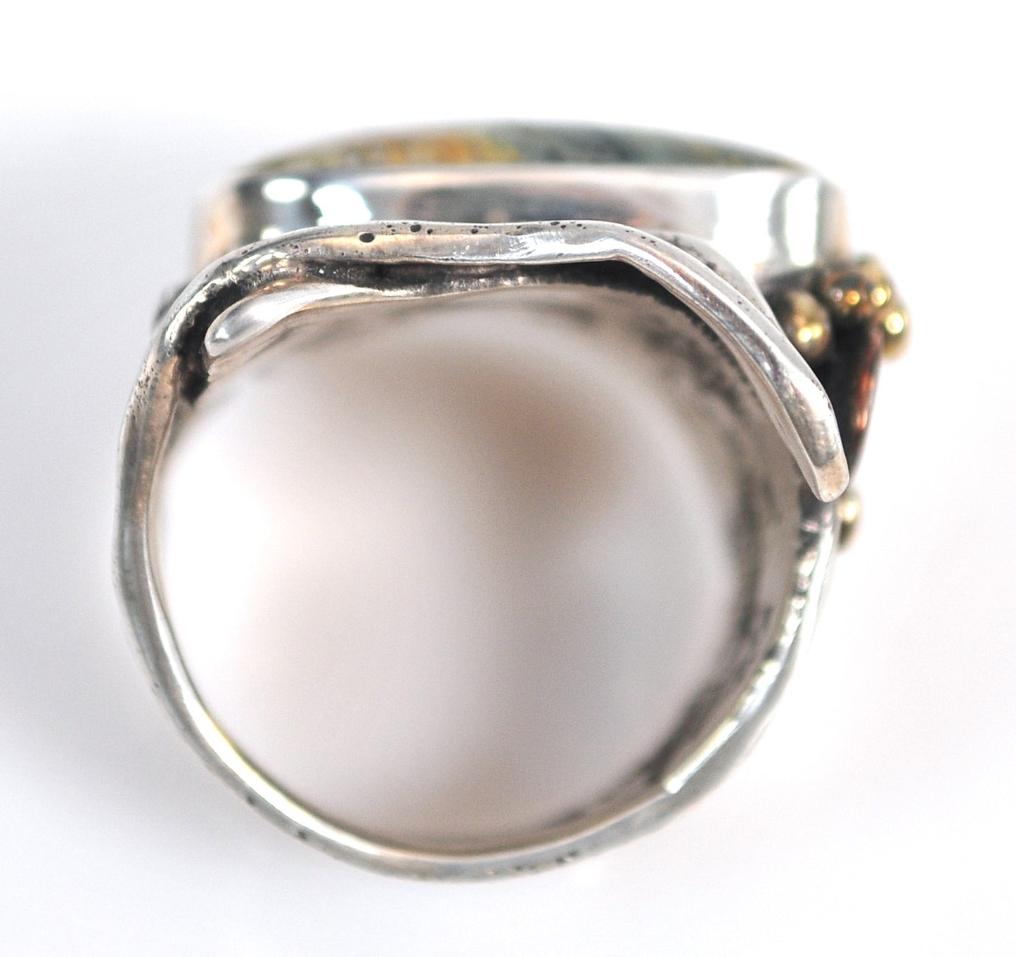 Artisan Sterling Silver Chunky Agate Ring