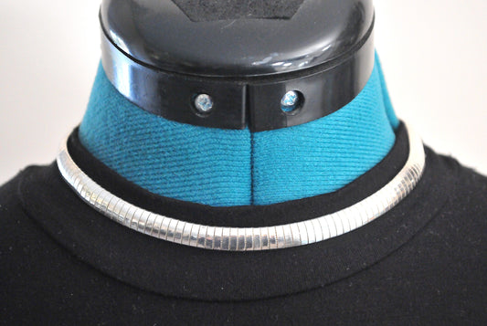 925 Italy Sterling Silver 7mm Omega Choker Necklace