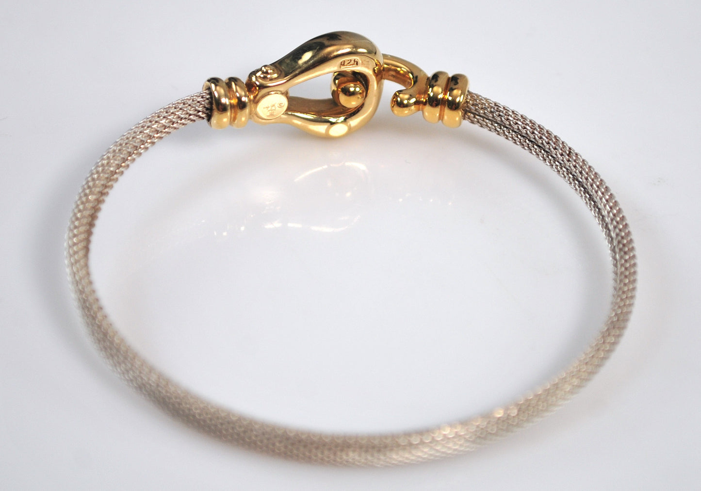 JTL Sterling Silver 14K Gold Hook Bangle Bracelet
