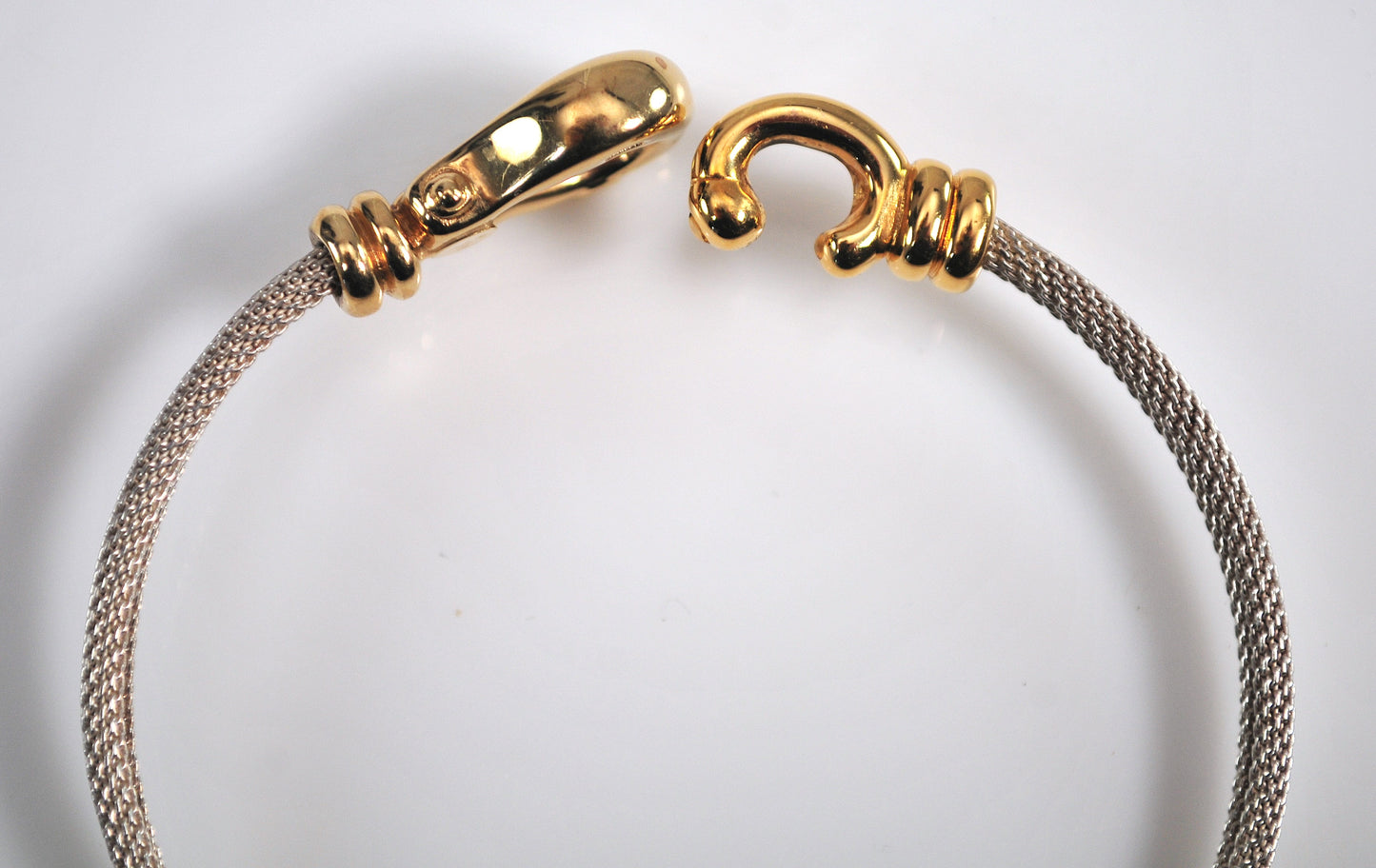 JTL Sterling Silver 14K Gold Hook Bangle Bracelet