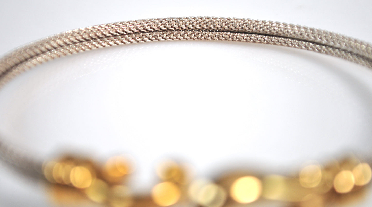 JTL Sterling Silver 14K Gold Hook Bangle Bracelet