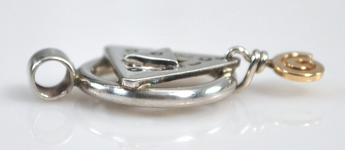 Sterling Silver 14K Gold Talisman Pendant