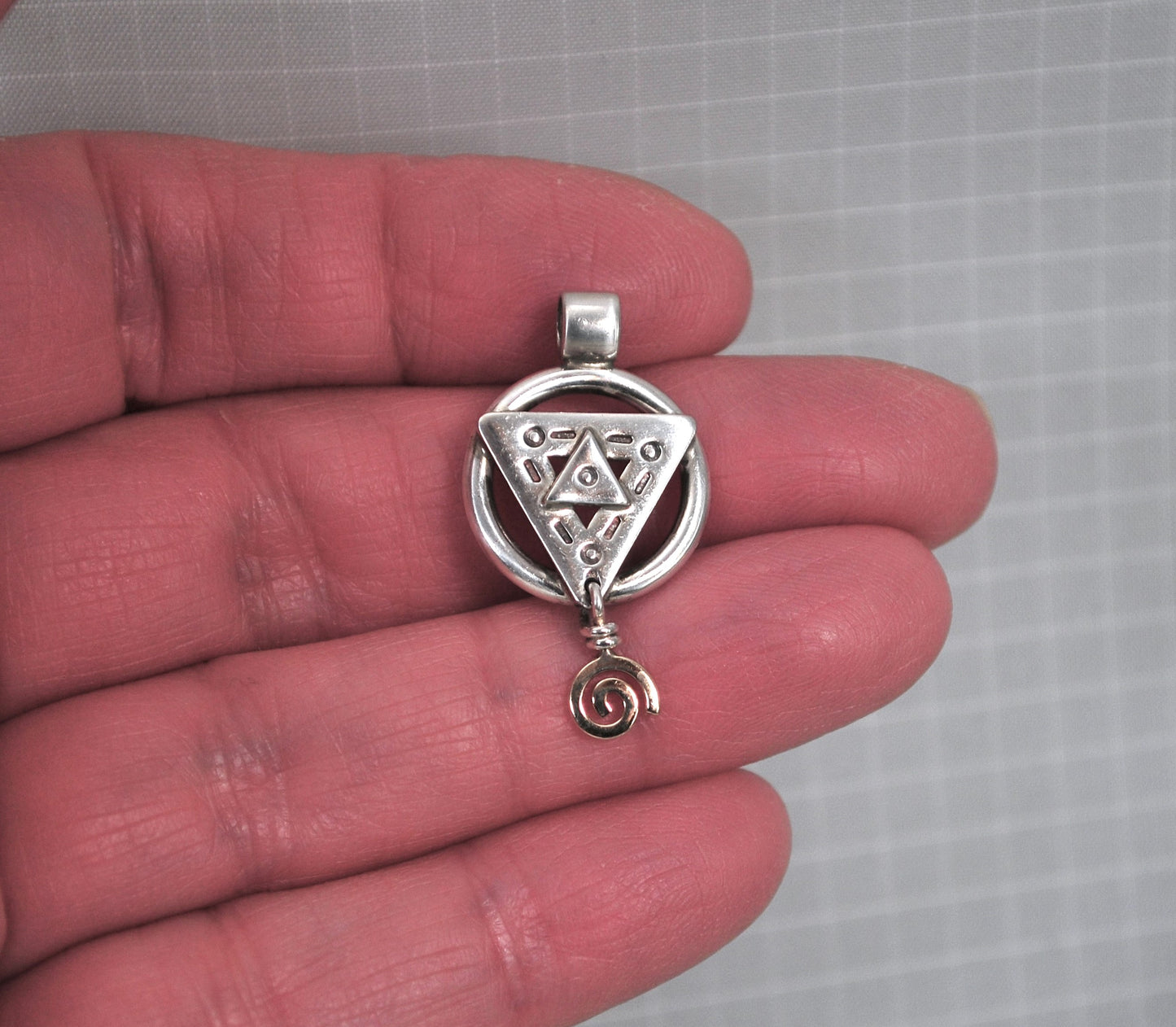 Sterling Silver 14K Gold Talisman Pendant