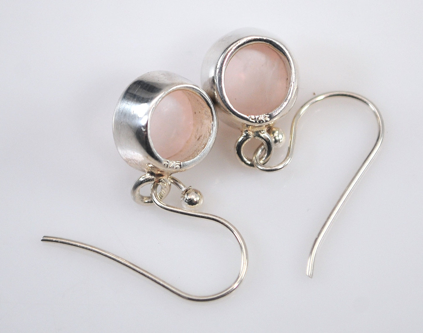 Sterling Silver Rose Quartz Drop Earrings