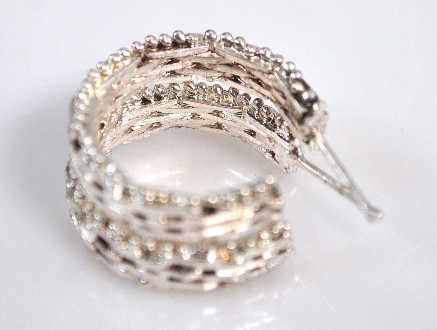 925 Riccio Half Hoop Earrings