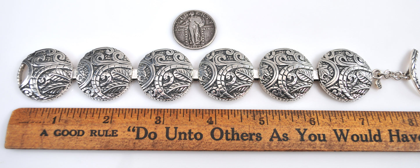 Silpada Sterling Silver Ancient Scroll Bracelet