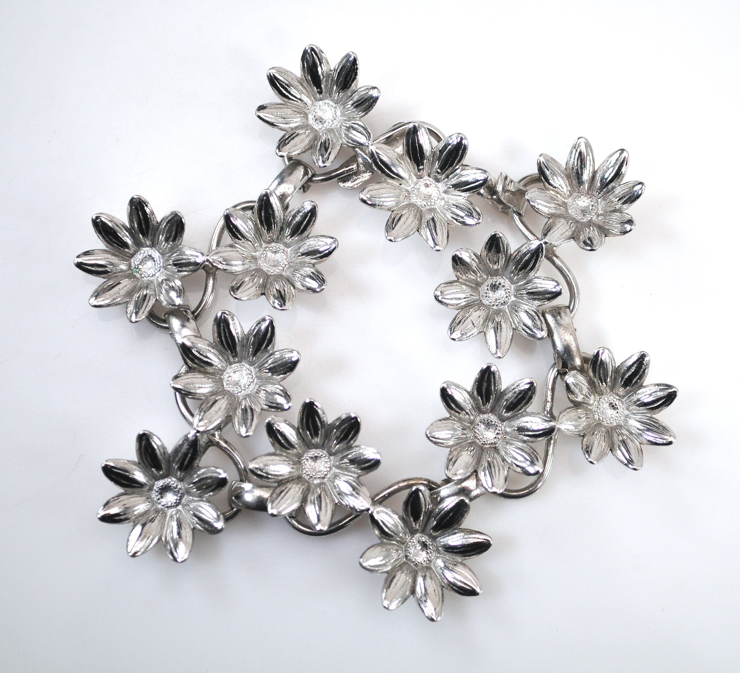 Old Crest Sterling Silver Flower Bracelet