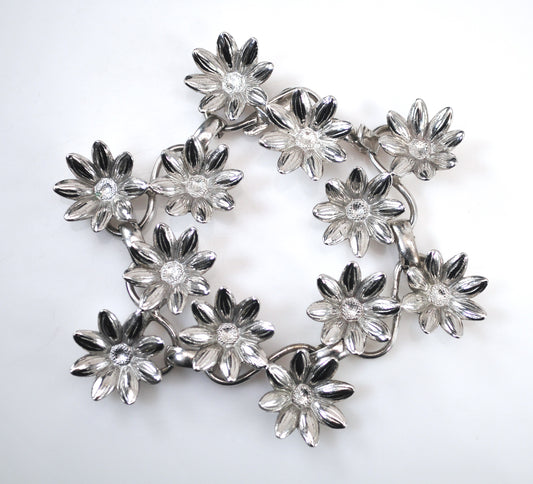Old Crest Sterling Silver Flower Bracelet
