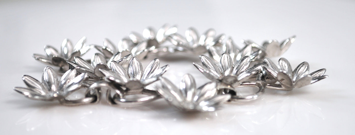 Old Crest Sterling Silver Flower Bracelet