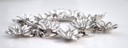 Old Crest Sterling Silver Flower Bracelet