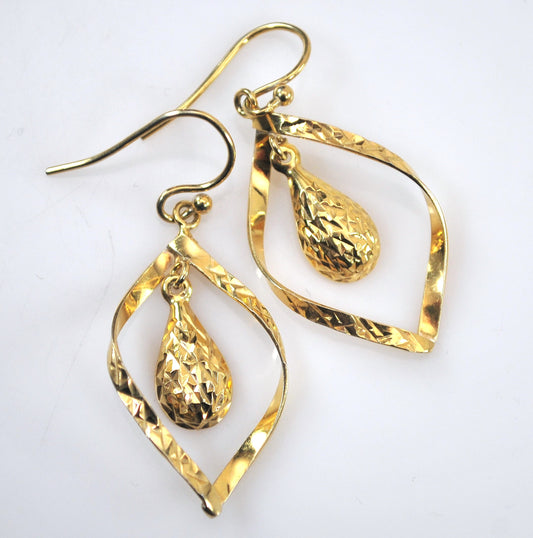 Gold over Sterling 925 Earrings