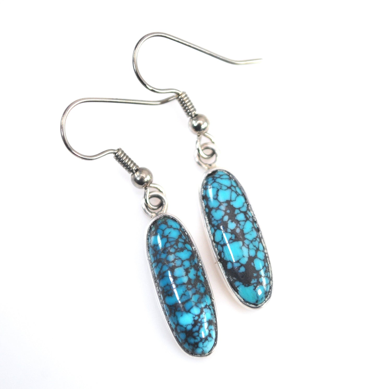 READ DESCRIPTION - Sterling Silver Turquoise Earrings