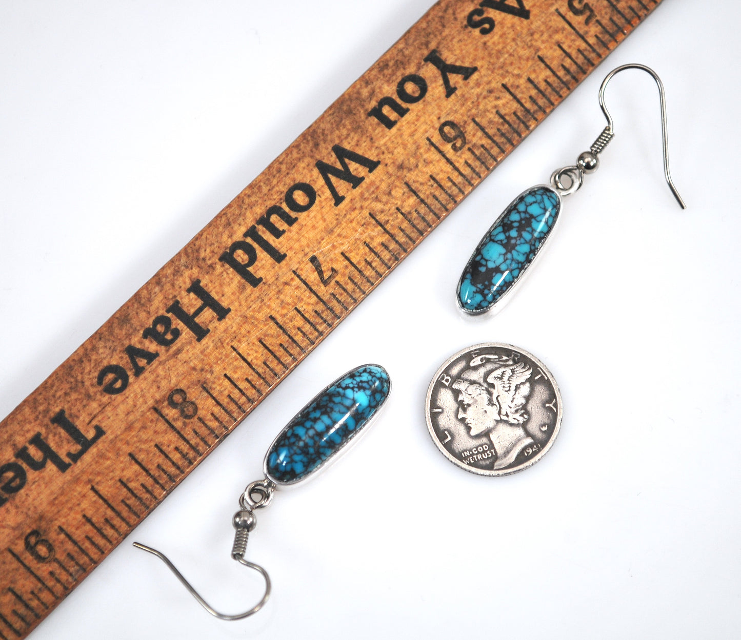 READ DESCRIPTION - Sterling Silver Turquoise Earrings
