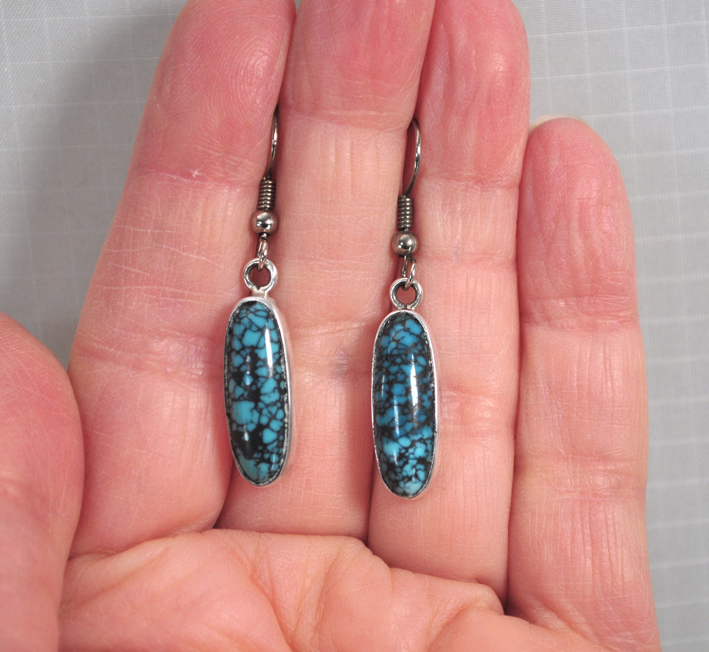 READ DESCRIPTION - Sterling Silver Turquoise Earrings