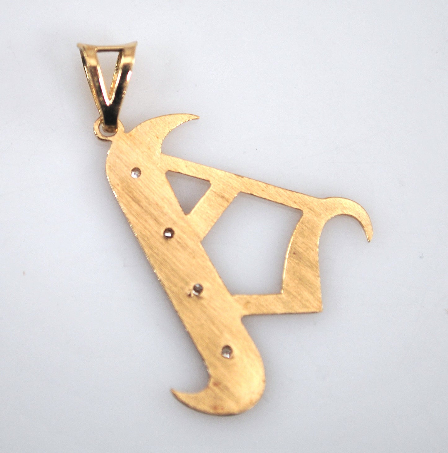 14K Gold Initial A Pendant