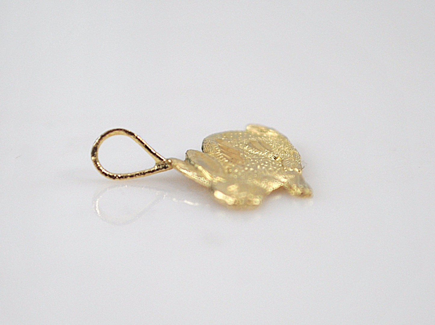 TINY 14K Gold Rabbit Charm Pendant
