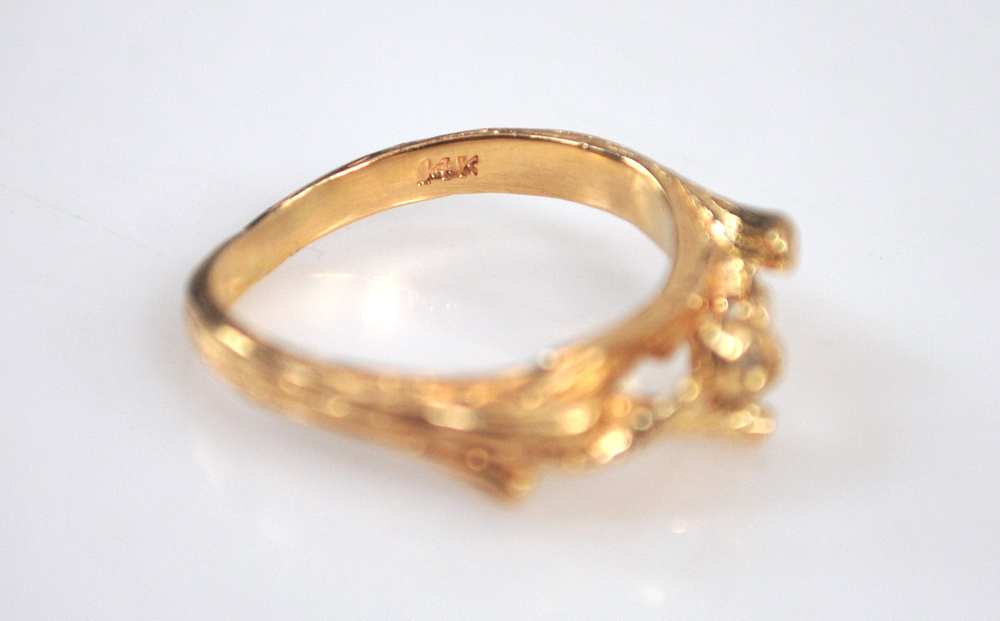 14K Gold Diamond accent Branch Ring