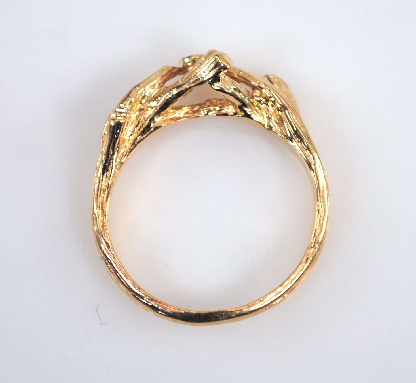 14K Gold Diamond accent Branch Ring