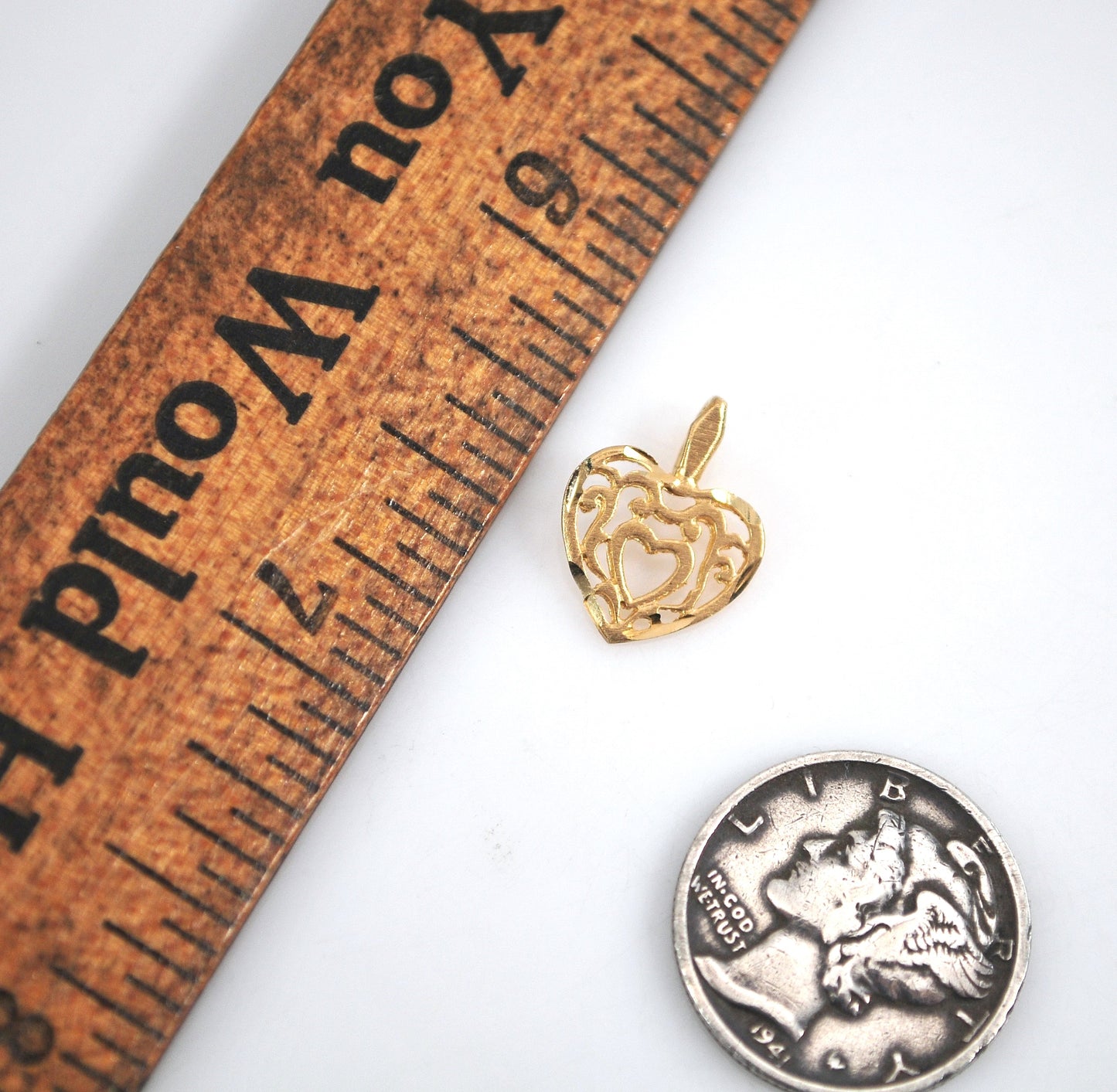 TINY Michael Anthony 14K Gold Heart Pendant