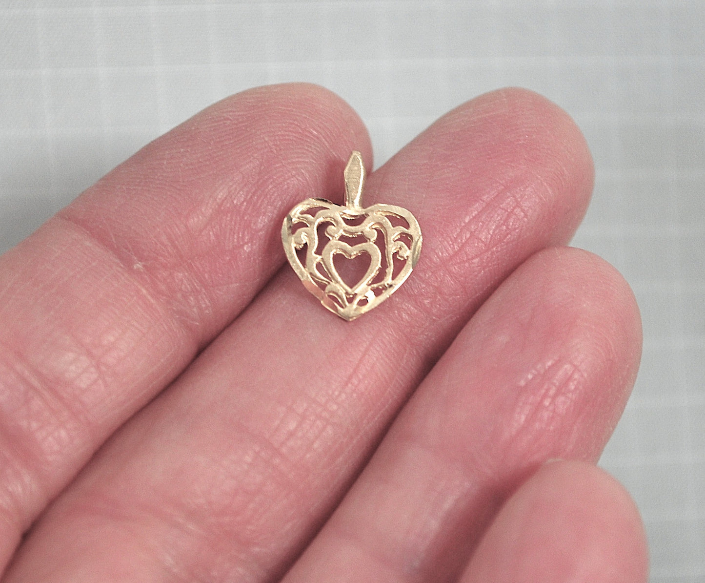 TINY Michael Anthony 14K Gold Heart Pendant