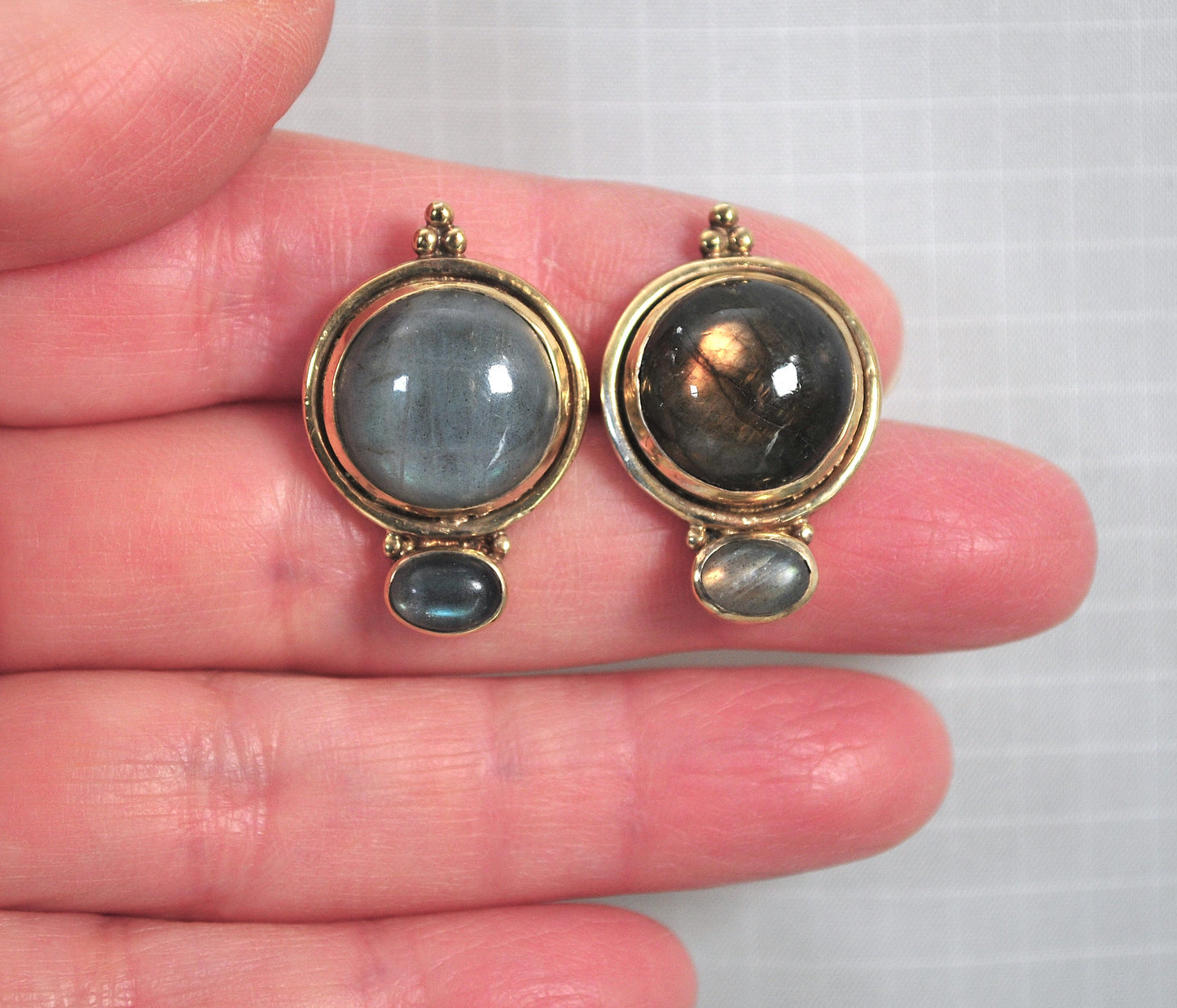 Julie Voss GOLD TONE Labradorite Earrings