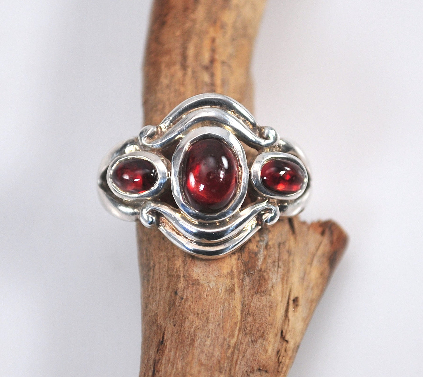 Pranda Sterling Silver Amber Ring