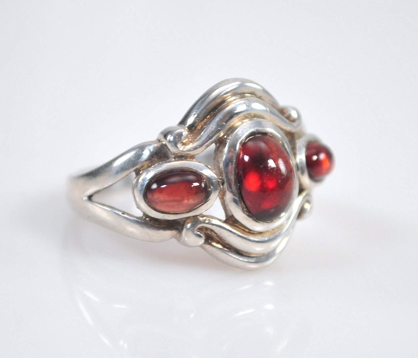 Pranda Sterling Silver Amber Ring